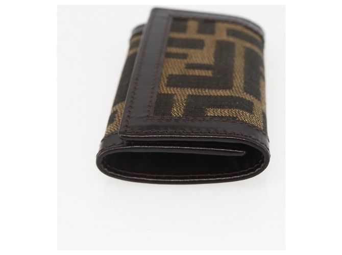 FENDI Zucca Canvas Key Case Brown Black Auth am9981V - view 6