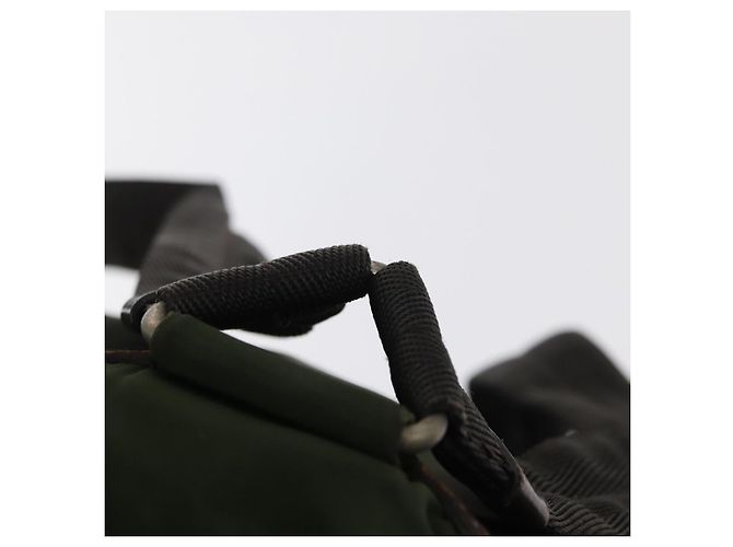 PRADA Backpack Nylon Khaki Silver Auth am9947 Silvery - view 15