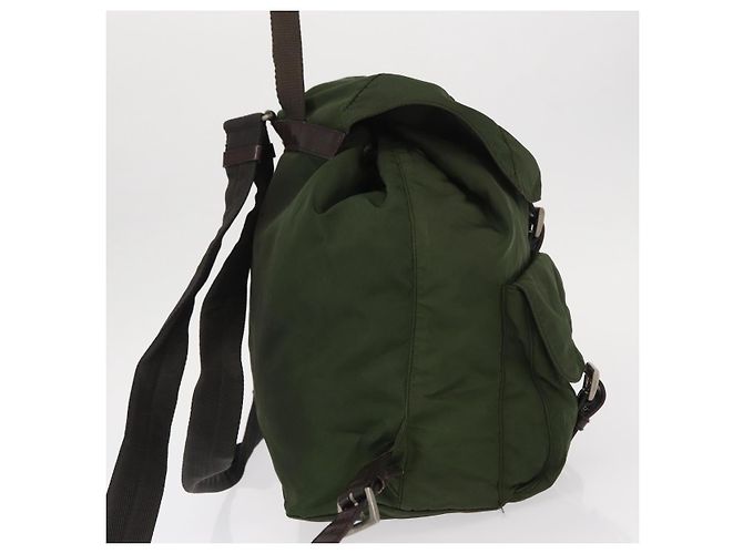 PRADA Backpack Nylon Khaki Silver Auth am9947 Silvery - view 3