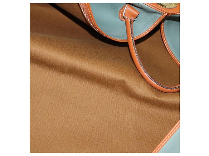 Capa de roupa em couro Valentino verde e dourado Auth bs31394 - vista 11