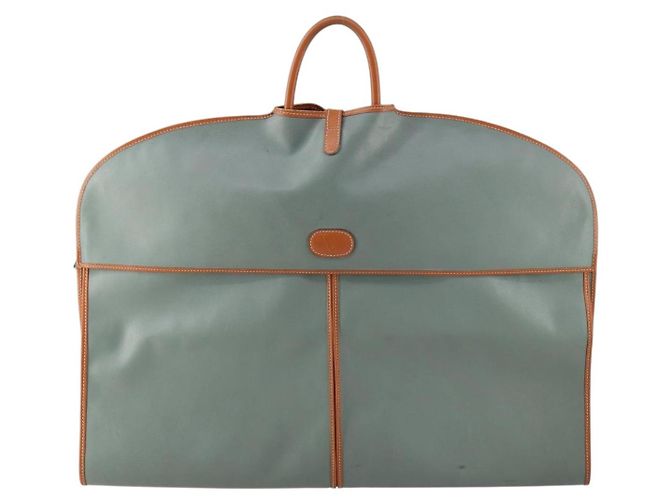Capa de roupa em couro Valentino verde e dourado Auth bs31394 - vista 13