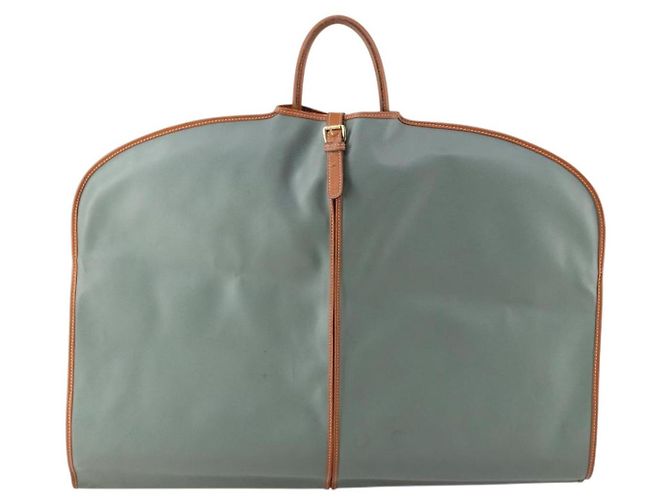Capa de roupa em couro Valentino verde e dourado Auth bs31394 - vista 2