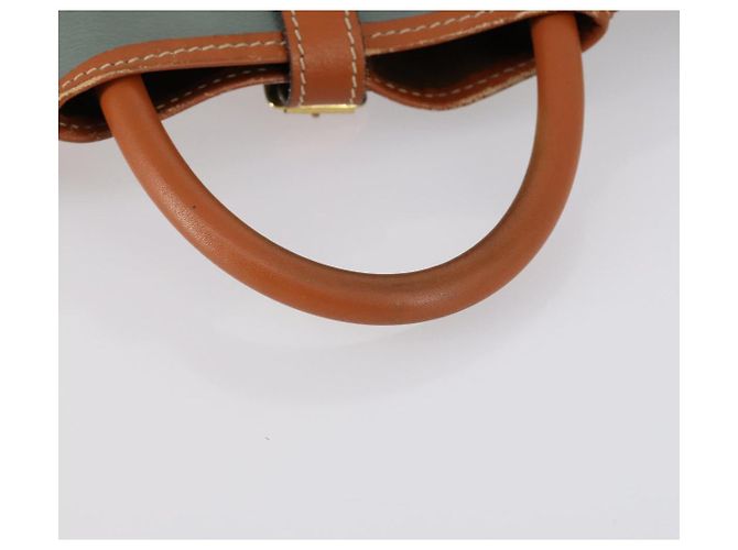 Capa de roupa em couro Valentino verde e dourado Auth bs31394 - vista 7
