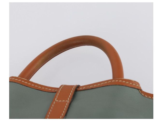 Capa de roupa em couro Valentino verde e dourado Auth bs31394 - vista 8