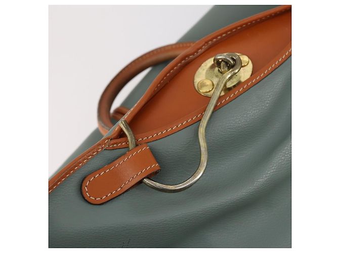 Capa de roupa em couro Valentino verde e dourado Auth bs31394 - vista 9