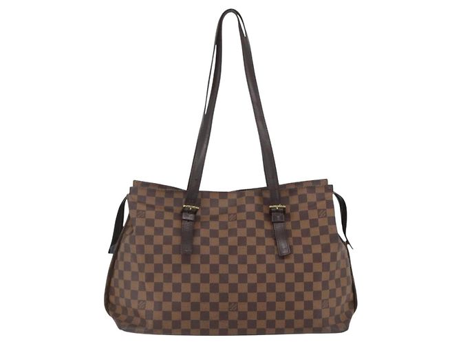LOUIS VUITTON Borsa Tote Chelsea Damier Ebene N51119 LV Auth BA8579 - vista 2