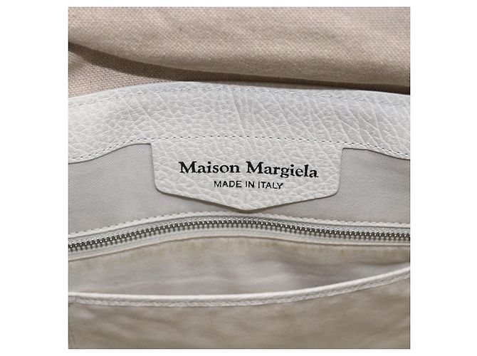 Autre Marque Borsa a mano 5AC in pelle 2 in 1 Maison Margiela Bianco Argento Auth 154753 - vista 11