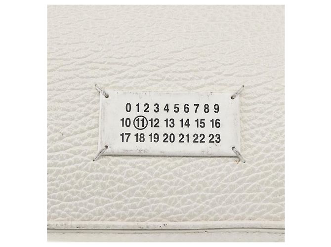 Autre Marque Borsa a mano 5AC in pelle 2 in 1 Maison Margiela Bianco Argento Auth 154753 - vista 18
