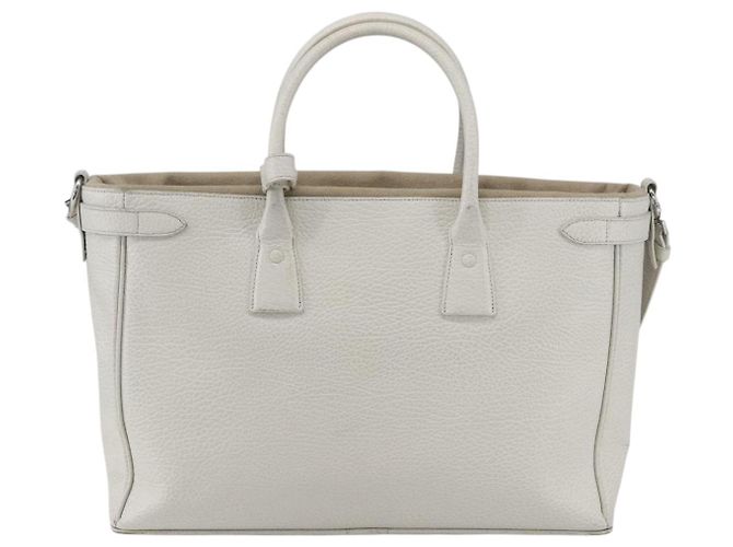 Autre Marque Borsa a mano 5AC in pelle 2 in 1 Maison Margiela Bianco Argento Auth 154753 - vista 2