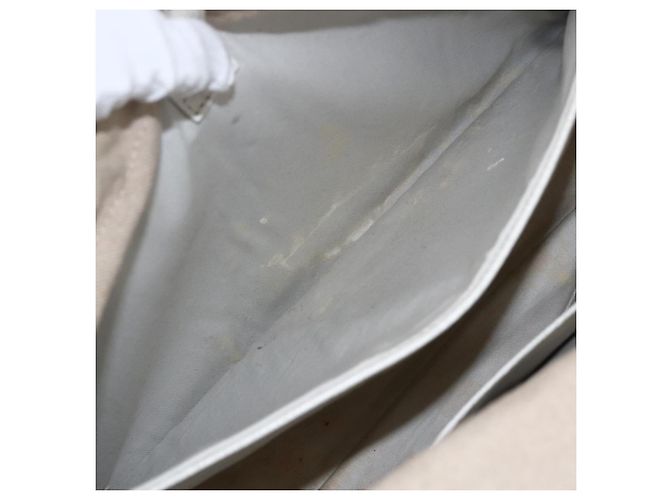 Autre Marque Borsa a mano 5AC in pelle 2 in 1 Maison Margiela Bianco Argento Auth 154753 - vista 24
