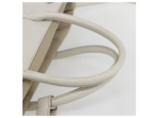 Autre Marque Borsa a mano 5AC in pelle 2 in 1 Maison Margiela Bianco Argento Auth 154753 - vista 7