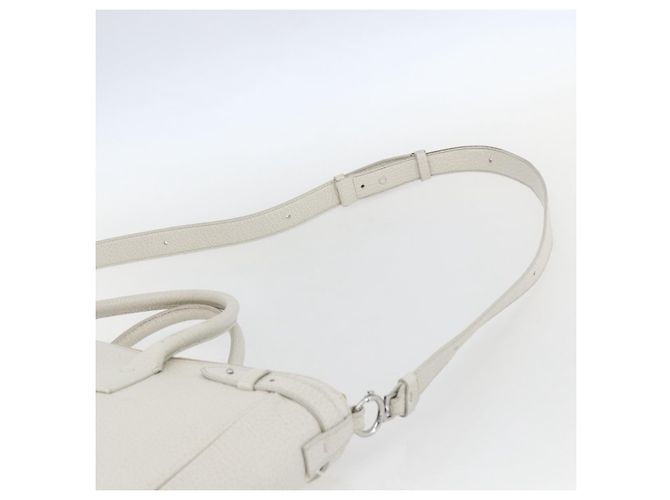 Autre Marque Borsa a mano 5AC in pelle 2 in 1 Maison Margiela Bianco Argento Auth 154753 - vista 9