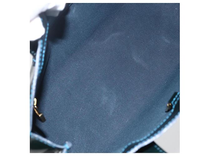 LOUIS VUITTON Borsa Wilshire PM Monogram Vernis Blu Infini M91451 LV Auth 155900 - vista 11