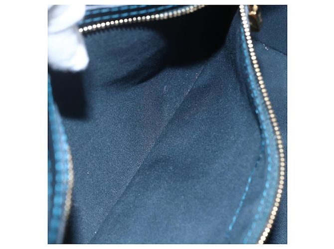 LOUIS VUITTON Borsa Wilshire PM Monogram Vernis Blu Infini M91451 LV Auth 155900 - vista 21