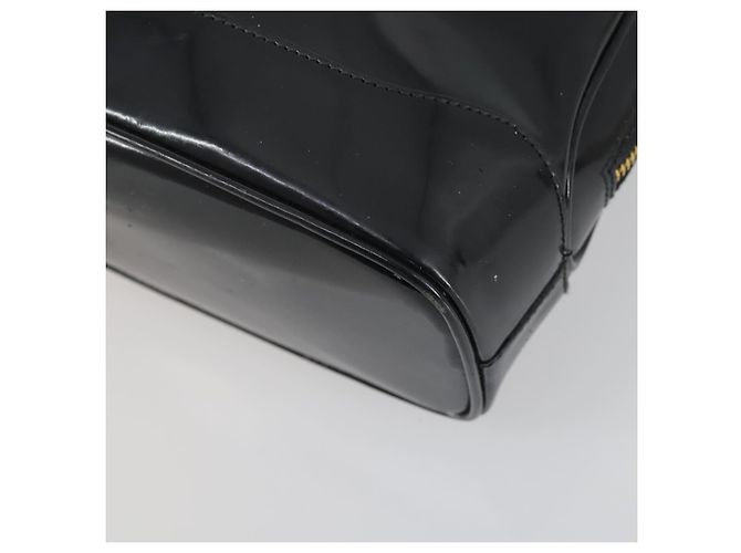 Borsa Tote Bamboo GUCCI Pelle lucida Nera Oro 001 3444 1650 Auth 153194 - vista 15