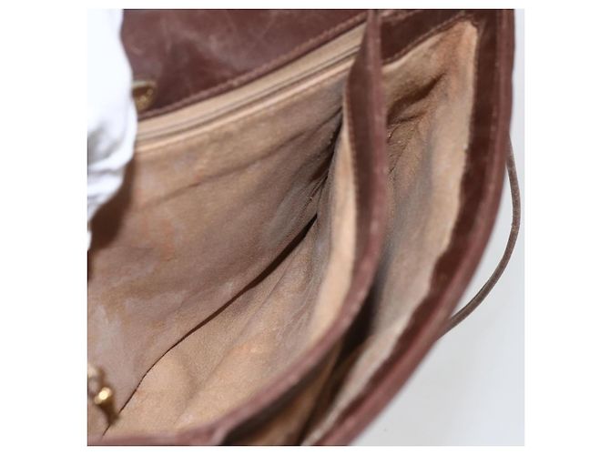 Borsa a Spalla Micro GG in Tela Gucci Marrone Oro Auth 156939 D'oro - vista 19