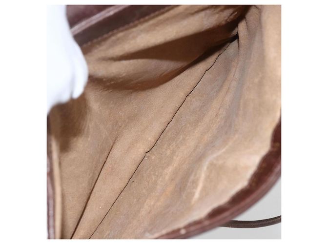 Borsa a Spalla Micro GG in Tela Gucci Marrone Oro Auth 156939 D'oro - vista 21