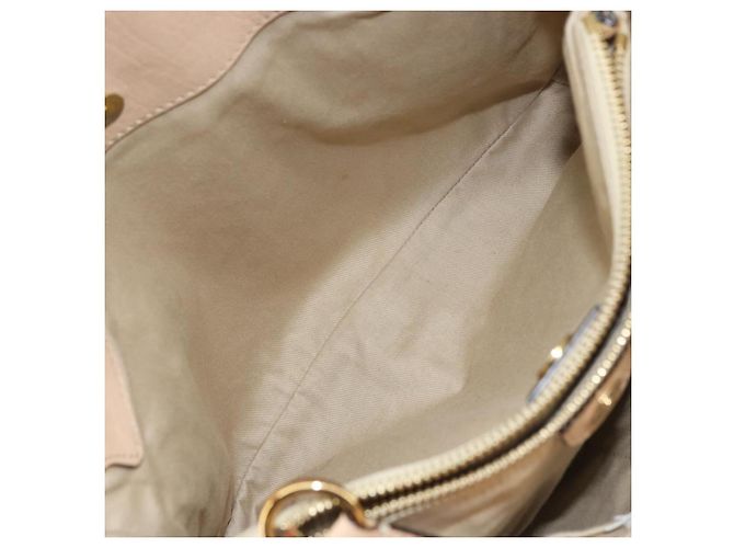 Chloé Borsa Tote in Pelle Beige Oro Auth bs31516 D'oro - vista 11