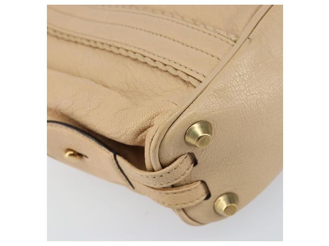 Chloé Borsa Tote in Pelle Beige Oro Auth bs31516 D'oro - vista 14