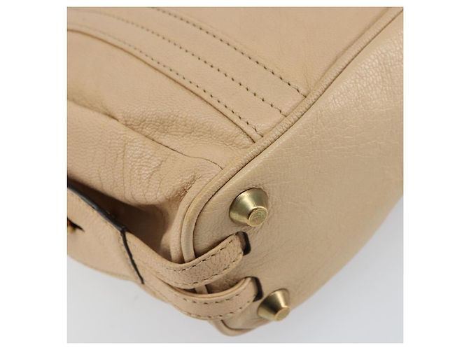Chloé Borsa Tote in Pelle Beige Oro Auth bs31516 D'oro - vista 16