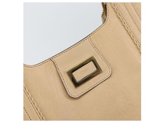 Chloé Borsa Tote in Pelle Beige Oro Auth bs31516 D'oro - vista 17