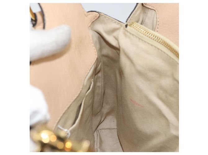 Chloé Borsa Tote in Pelle Beige Oro Auth bs31516 D'oro - vista 18