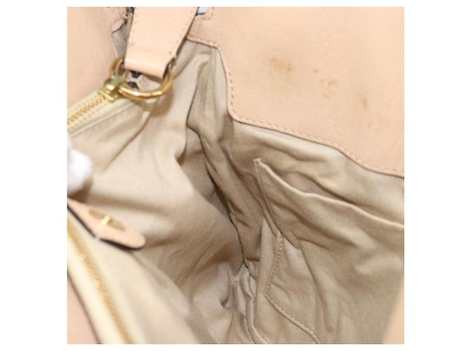 Chloé Borsa Tote in Pelle Beige Oro Auth bs31516 D'oro - vista 19