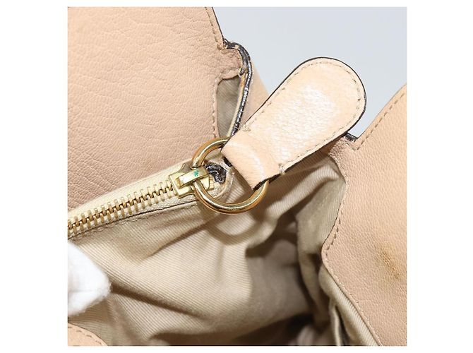 Chloé Borsa Tote in Pelle Beige Oro Auth bs31516 D'oro - vista 20