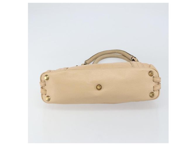 Chloé Borsa Tote in Pelle Beige Oro Auth bs31516 D'oro - vista 5