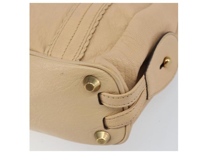 Chloé Borsa Tote in Pelle Beige Oro Auth bs31516 D'oro - vista 9