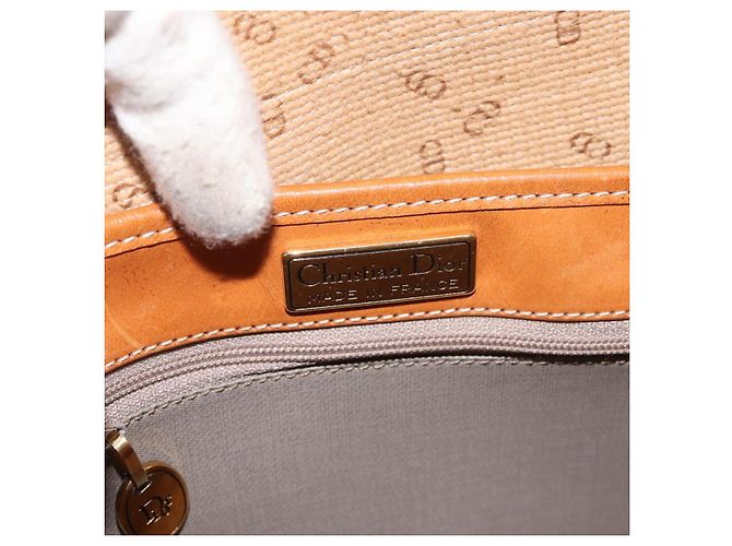 Borsa a Spalla Christian Dior in Pelle PVC Grigia Oro Auth ti3433 Marrone D'oro - vista 19