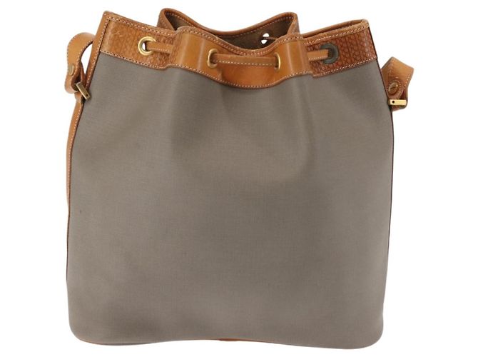 Borsa a Spalla Christian Dior in Pelle PVC Grigia Oro Auth ti3433 Marrone D'oro - vista 2