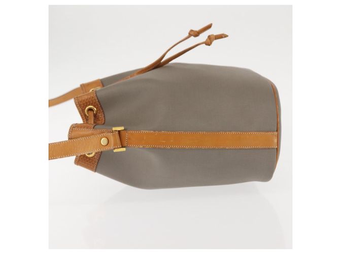 Borsa a Spalla Christian Dior in Pelle PVC Grigia Oro Auth ti3433 Marrone D'oro - vista 4