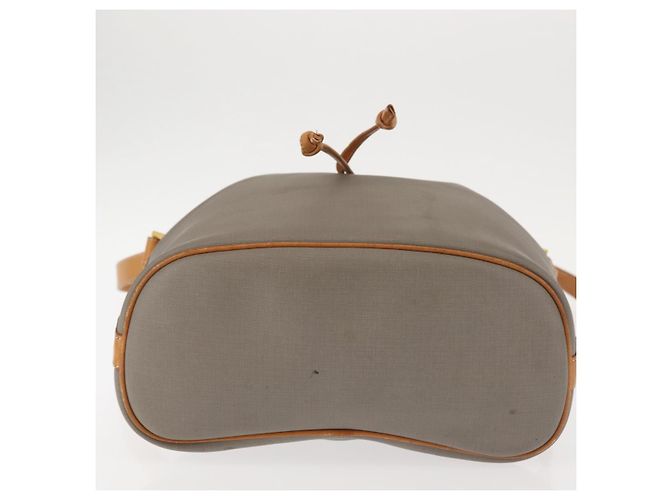 Borsa a Spalla Christian Dior in Pelle PVC Grigia Oro Auth ti3433 Marrone D'oro - vista 5