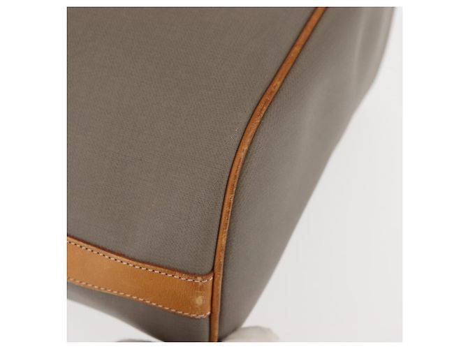 Borsa a Spalla Christian Dior in Pelle PVC Grigia Oro Auth ti3433 Marrone D'oro - vista 9