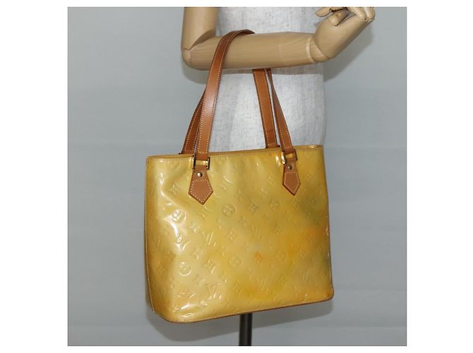 LOUIS VUITTON Borsa a Mano Houston Monogram Vernis Grigio M91053 LV Auth gh955 - vista 23
