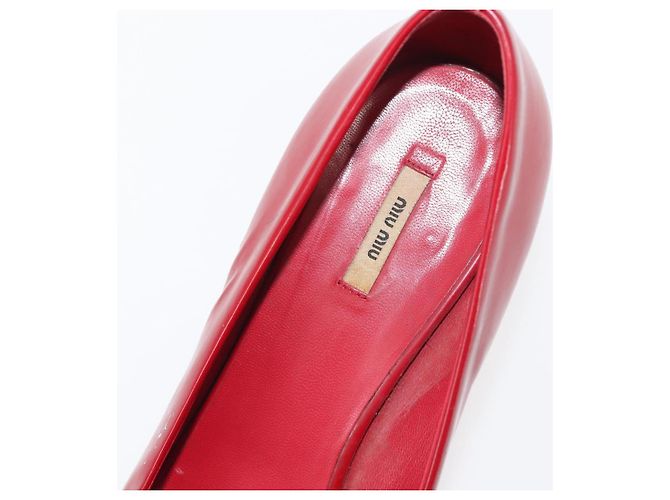 Miu Miu High Heels Lackleder Rot Auth ti3462 - Ansicht 15