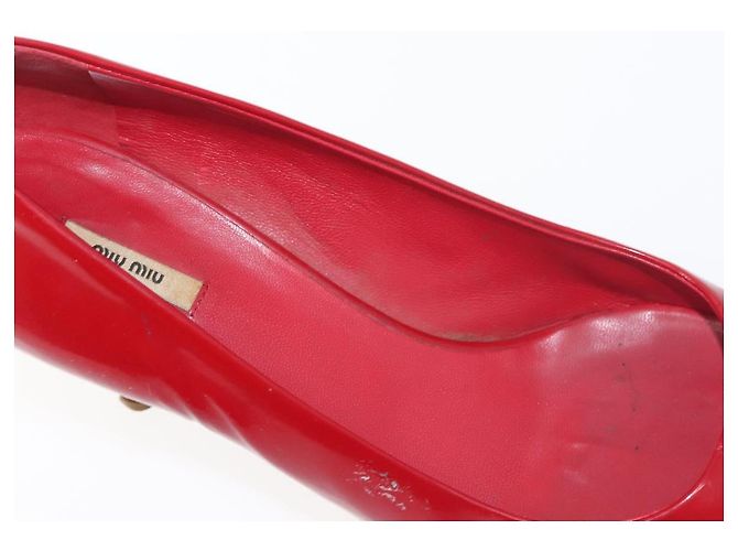 Miu Miu High Heels Lackleder Rot Auth ti3462 - Ansicht 17