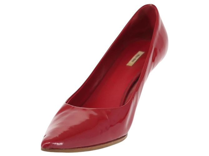 Miu Miu High Heels Lackleder Rot Auth ti3462 - Ansicht 2
