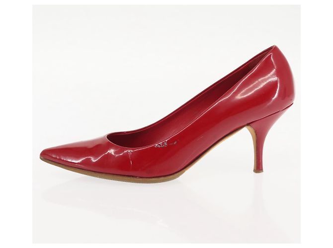 Miu Miu High Heels Lackleder Rot Auth ti3462 - Ansicht 23
