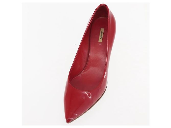Miu Miu High Heels Lackleder Rot Auth ti3462 - Ansicht 25