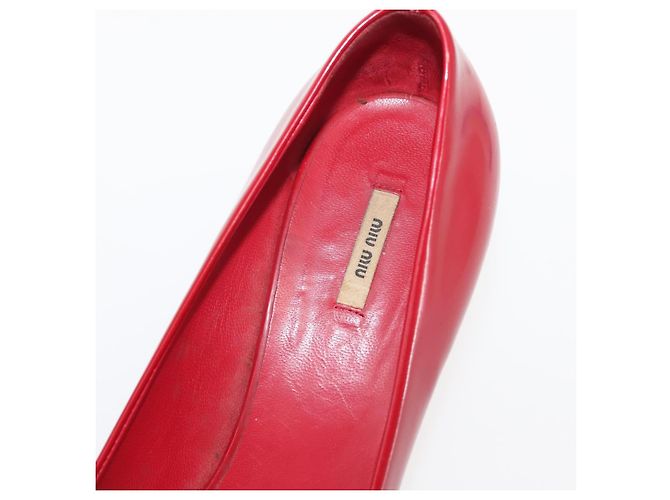 Miu Miu High Heels Lackleder Rot Auth ti3462 - Ansicht 32