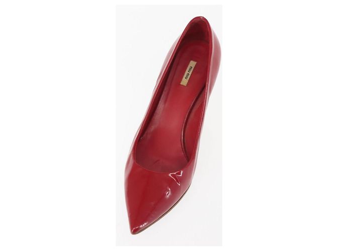 Miu Miu High Heels Lackleder Rot Auth ti3462 - Ansicht 7