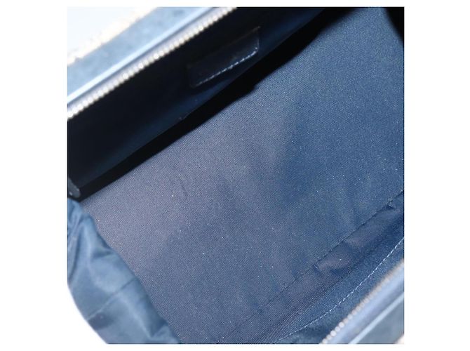 Borsa a mano in tela Trotter Christian Dior blu navy e oro Auth gh760 D'oro - vista 11