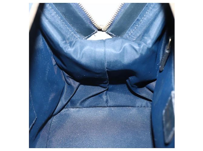 Borsa a mano in tela Trotter Christian Dior blu navy e oro Auth gh760 D'oro - vista 19