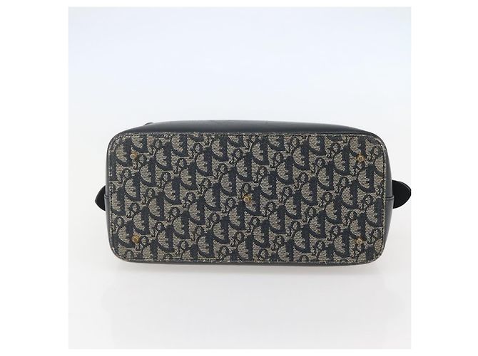 Borsa a mano in tela Trotter Christian Dior blu navy e oro Auth gh760 D'oro - vista 5