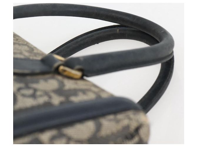 Borsa a mano in tela Trotter Christian Dior blu navy e oro Auth gh760 D'oro - vista 8