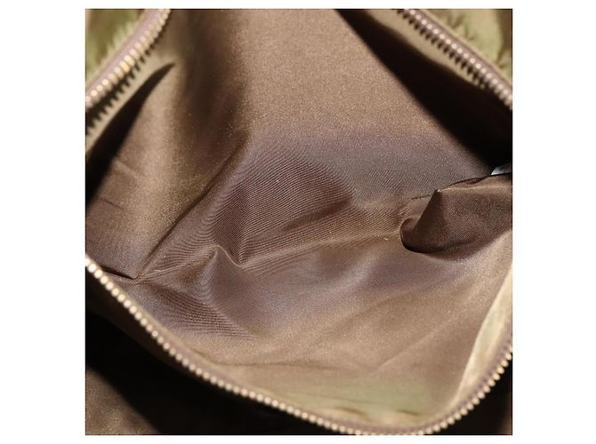 Borsa Tote PRADA in nylon khaki oro Auth gh915 D'oro Cachi - vista 11