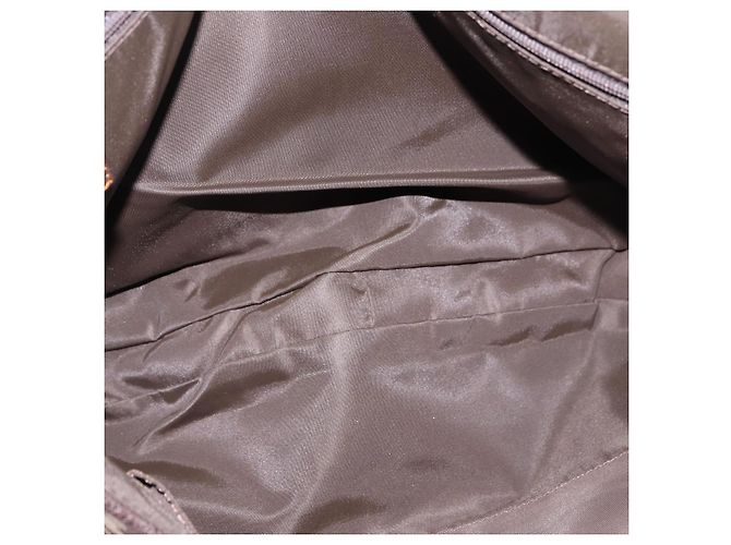 Christian Dior Trotter Canvas Shoulder Bag Brown Silver Auth 144872 Silvery - view 10