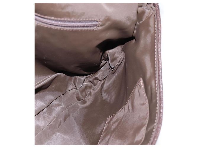 Christian Dior Trotter Canvas Shoulder Bag Brown Silver Auth 144872 Silvery - view 20